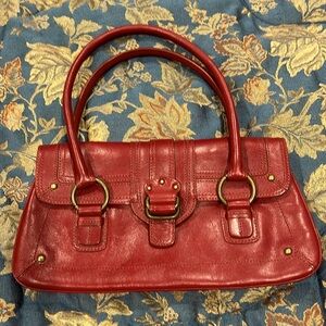 Nordstrom red leather shoulder bag